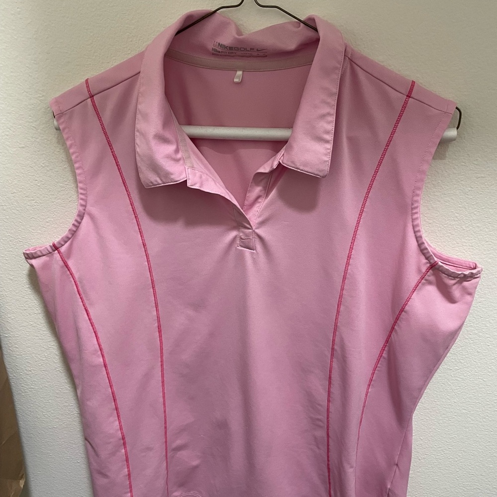 Nike Golf Dri Fit Sleeveless Golf Polo